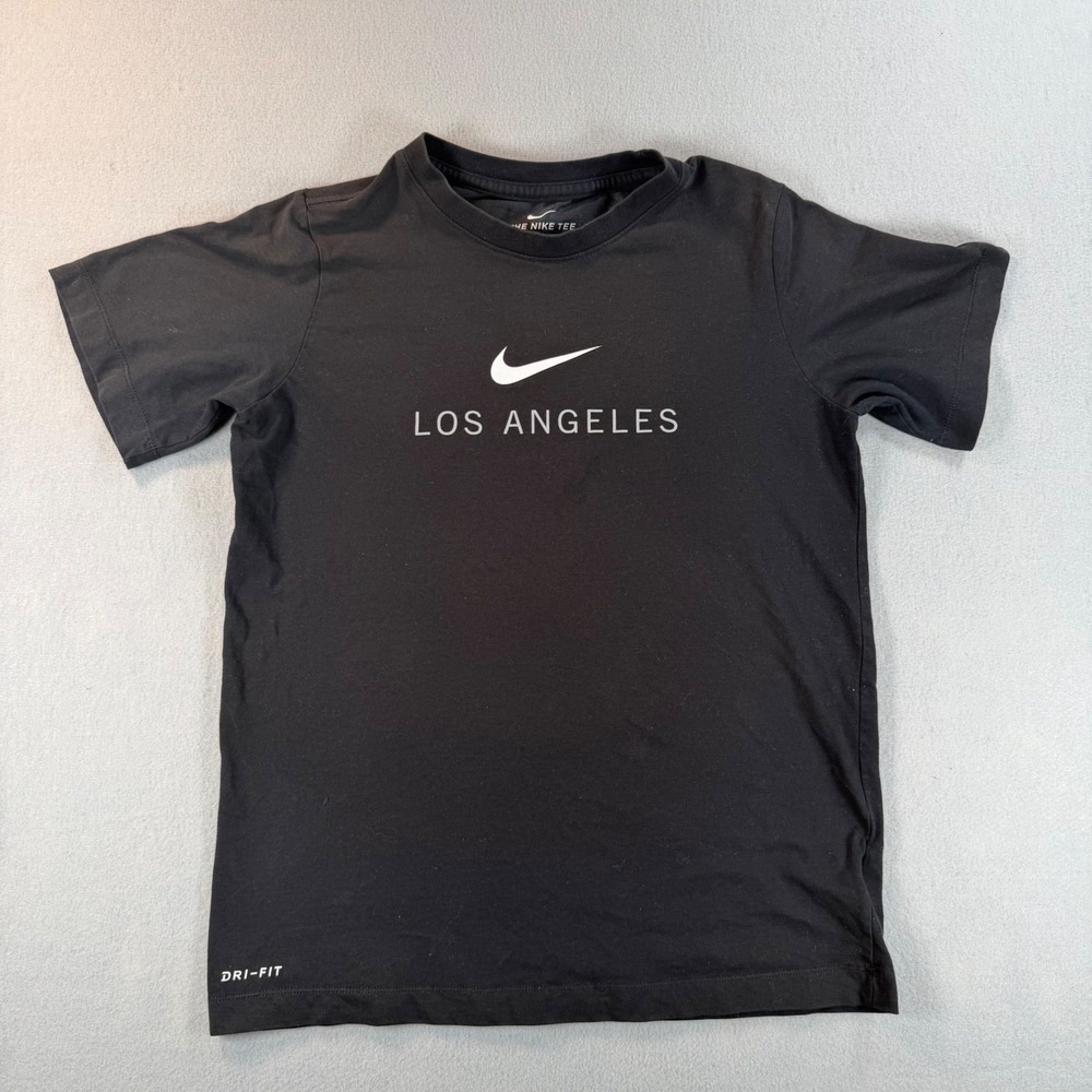 Nike Dri-FIT Los Angeles Graphic T-Shirt Black Short Sleeve Crew Neck Womens L